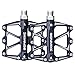 BONMIXC Mountain Bike Pedals Flat Road Bike Pedals Sealed Bearing Lightweight Bicycle Pedals 9/16-in Thread (Black)