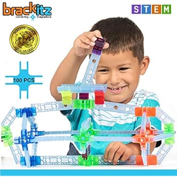 Brackitz Inventor STEM Discovery Building Toy for Kids Ages 3, 4, 5, 6+ Year Olds | Best Boys & Girls Educational Engineering Construction Kits | Creative Fun Learning Toys for Children | 100 Pc Set