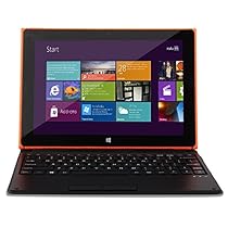 iRULU Walknbook 10.1 Inch Windows 10 Tablet 32GB, 2 in 1 Convertible Laptop, HD 1280x800 IPS Display, Bluetooth 4.0, Mini HDMI, Detachable Keyboard with Stand(Orange)