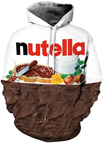 Unisex 3D Floral Print Autumn Winter Hoodies Sweater Couple Coat Oversized Blouse Jacket Tops (L/XL)