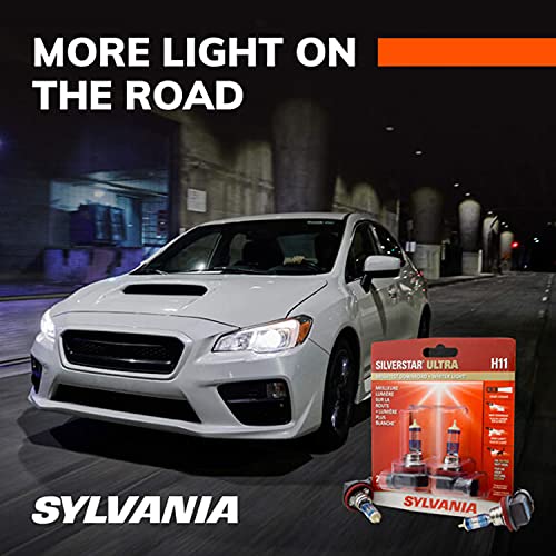 SYLVANIA H11 SilverStar Ultra High Performance Halogen Headlight Bulb, High Beam, Low Beam