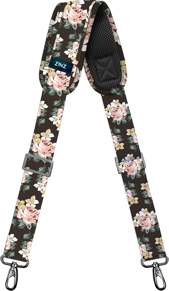 ZINZ Shoulder Strap Replacement Padded Adjustable Bag Strap for Tote Messenger Duffle Bags,Dark Rose,57 inch