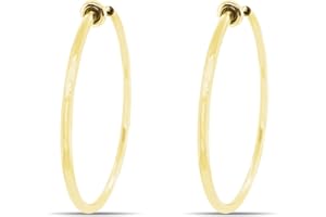 ALOHA EARRINGS Clip On Spring Hoop Earrings for Non-Pierced Ears