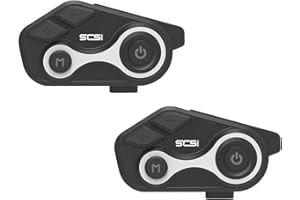 Motorcycle Bluetooth Intercom, Helmet Headset Wireless Communication System to 1000M with DSP&CVC Noise Cancellation IP67 Wat