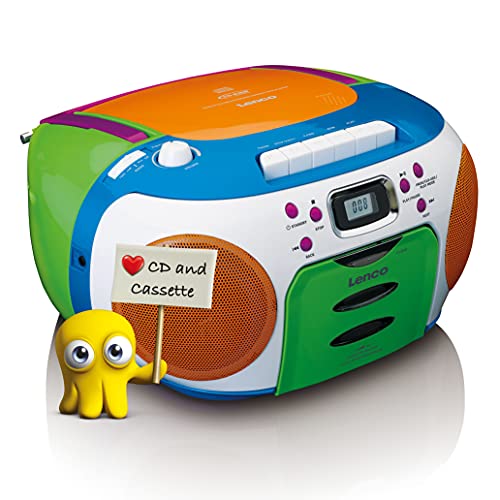 Lenco Scd-971 - Radio Portable - Cd - Lecteur Cassette - Enfants - Multicolor