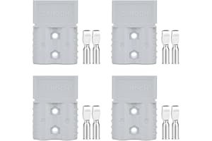 ZEHGCH 120Amp 2 Gauge Battery Cable Quick Connect/Disconnect Connector Plug Kit for Car Forklift Motor Winch Trailer (2AWG4PCS Grey)