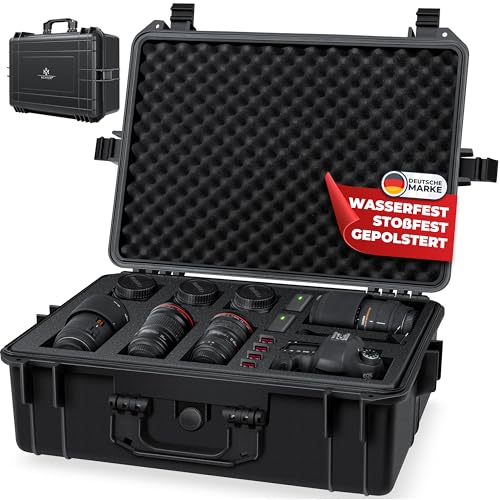 KESSER® Kamerakoffer 35 Liter, unisversal anpassbar, wasserdicht, Universalkoffer, Outdoor, wetterfester, staubdichter, Koffer, Fotokoffer mit Einlage