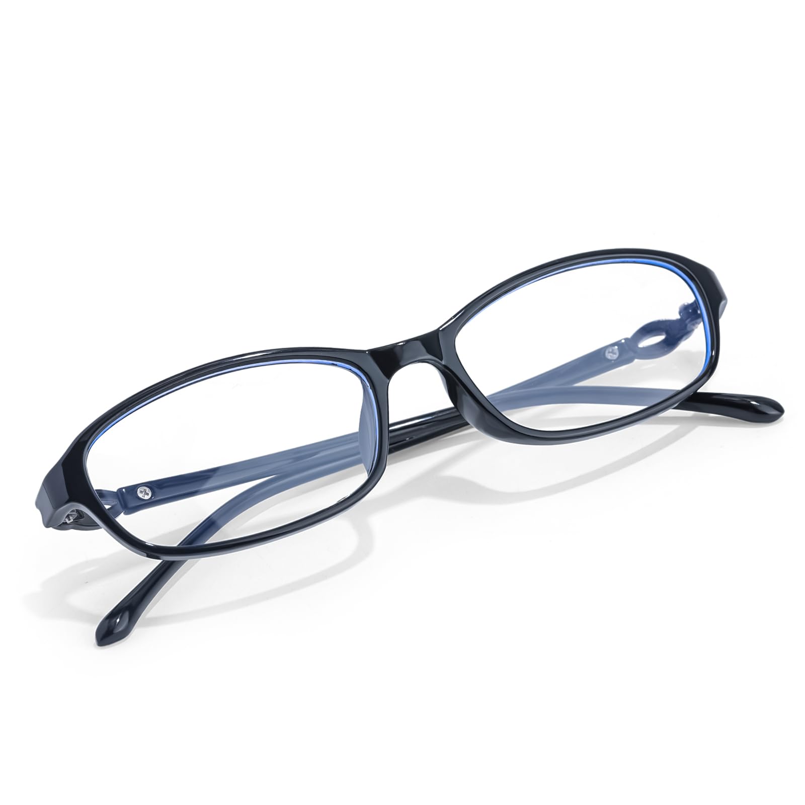 SIPHEW Non Prescription Glasses Slim Rectangle Fake Glasses Blue Light Blocking Glasses Vintage Fashion 90s 2000s