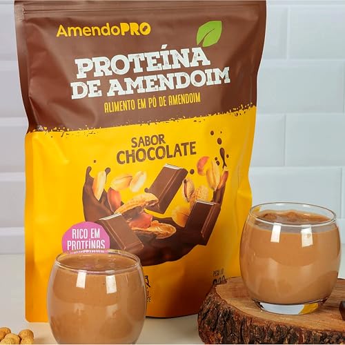 AmendoPro – Pó de Proteína de Amendoim – Nutrição Vegetal com Alto Teor de Proteína – Rico em Fibras e Minerais Essenciais (900 g, Chocolate)