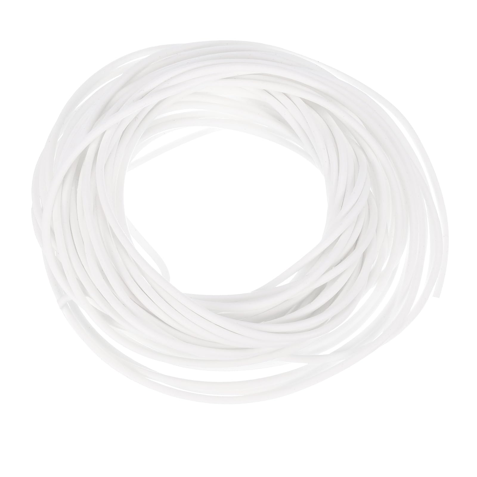 PATIKIL Silicone Foam Seal Strip, 10M(32.8Ft) 2mm(0.08") Dia Round High Density Solid Sponge Rubber Weather Stripping Cord for Sealing Gap Blocker Insulation, White