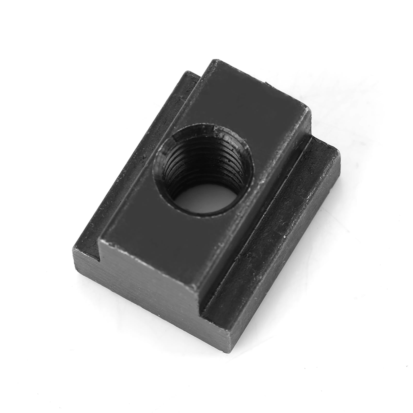 5pcs T-Slot Nuts Black Oxide Finish T-Slot Nuts Tapped Through M8/M10 Threads Fit into T-slots in Machine Tool Tables(M8)