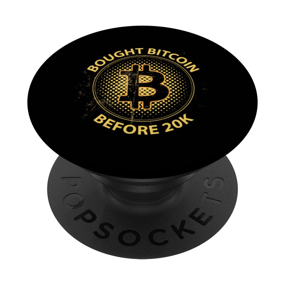Bitcoin Crypto BTC Cryptocurrency Hodl Blockchain BTC Logo PopSockets Swappable PopGrip