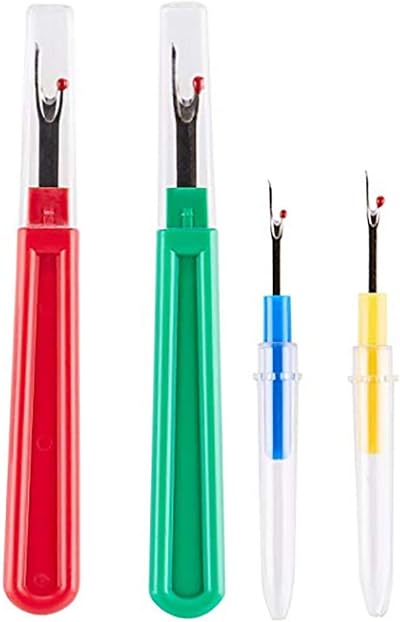 HiChange 4Pcs Seam Ripper Set - Sewing Unpicker Tools with Needles