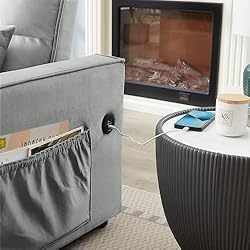 3-in-1 Large Futon Loveseat with Pull Out Sleeper