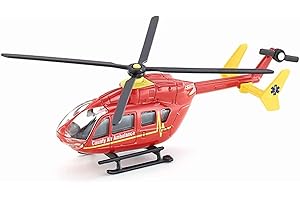 Siku - Helicopter - Red - Sturdy Aircraft with Stable Landing Skids - Metal and Plastic PVC Free - Endless Playing Fun - Smal