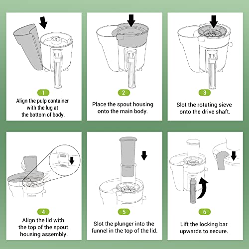 EASEHOLD Upgraded Juicer Machine, Centrifugal Juice Extractor for