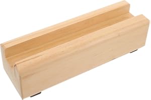 DOITOOL Mirror Stand Holder, Heavy Duty Floor Mirror Stand, 9.8 Inch Solid Wood Base (Beige)