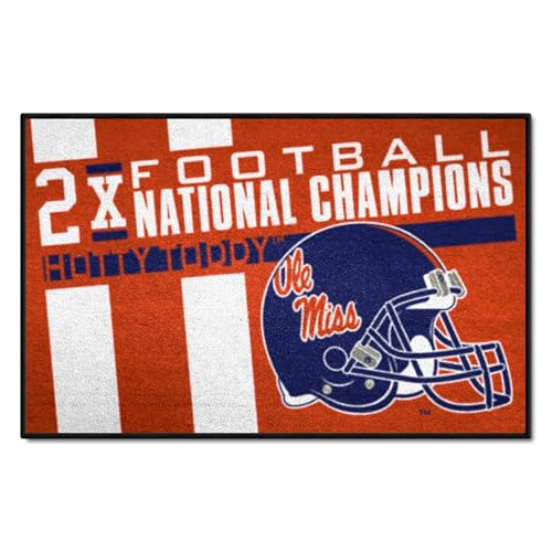 FANMATS 25965 NCAA - Ole Miss Rebels Dynasty Starter Mat Accent Rug - 19in. x 3…