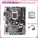 Oikabio B75 ETH Mining Motherboard 8xPCIe USB G630 CPU 6Pin to Dual 8Pin Cable view 4