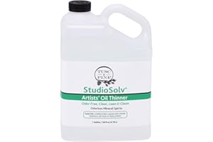 Tusc & Pine StudioSolv™ Odorless Mineral Spirits Gallon - Purified Odor-Free Spirit Solvent for Thinning Oils, Artists, Painting Thinner, Professionals, & More!
