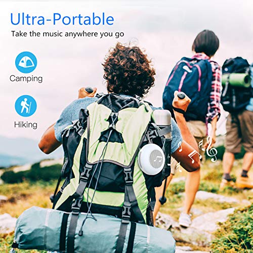 Waterproof Bluetooth Speaker, Ranipobo Shower Speaker, Touch Control 3 Warm Light & 7 Colors Night Light, Portable Wireless Speaker with HD Sound/8H Play/FM/Hands-Free, for Home/Outdoor Travel