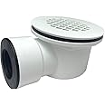 Low Profile Shower Drain with Perforated Strainer,1.5" Side Outlet Shower Drain Assembly(Also can be use as 2''Shower Drain if Remove The Black Rubber Bushing)