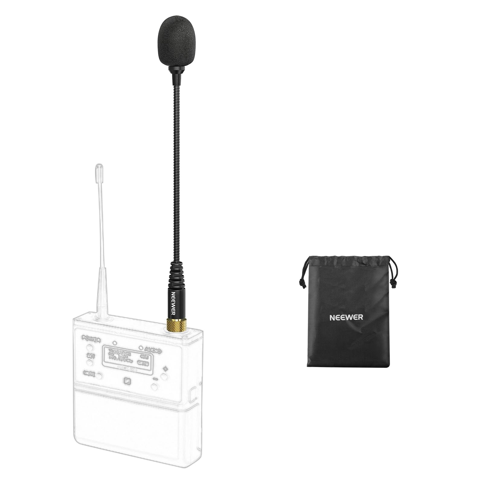 NEEWER 3.5mm TRS Omnidirectional Condenser Microphone with Lock, Mic for Interviews and Content Creators, Compatible with UHF Wireless Microphone DJI Wireless Mic Transmitter Rode Wireless GO II, CM7