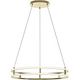AFX GEMP32LAJUDGD Gemini - 60W 2 LED Pendant-4 Inches Tall and 32 Inches Wide, Finish Color: Gold
