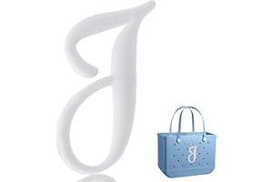 ALKNOT Decorative Lettering Charms for Bogg Bag, Alphabet Lettering Accessories, Decorative Bogg Bag Charms Insert Alphabet Lettering, Alphabet 3D Letters for Personalizing Handbag DIY White