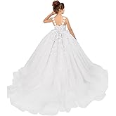 Tulle Flower Girl Dresses for Wedding Floral Appliques Princess Pageant Dress Girls Birthday Party Ball Gown