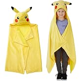 Pokemon Pikachu Hooded Throw - Kids Bedding Super Soft Throw Blanket - 30 in x 50 in, (Officially Licensed Product) by Franco