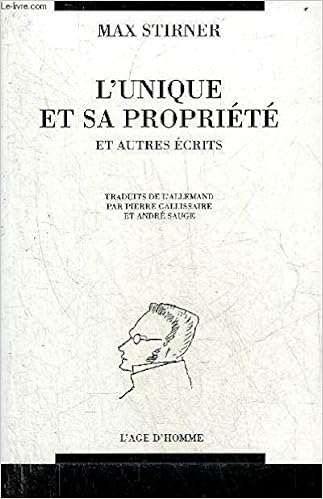 Oeuvres Completes L Unique Et Sa Propriete Et Autres Ecrits 9782825112755 Amazon Com Books