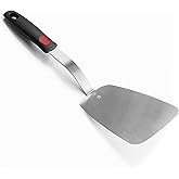 Stainless Steel Flexible Spatula Solid Turner, XiaoZu Thin Metal Spatula for Cast Iron Skillet, Thin Blade and Heat Resistant