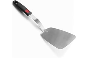Stainless Steel Flexible Spatula Solid Turner, XiaoZu Thin Metal Spatula for Cast Iron Skillet, Thin Blade and Heat Resistant