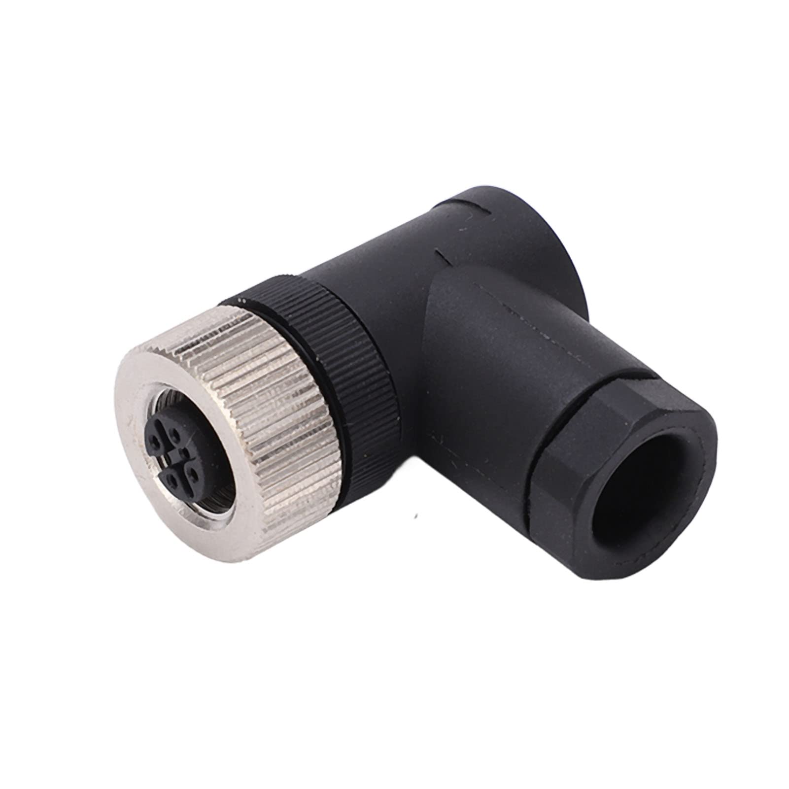 QANYEGN Female Field Installable Connector, 90 Degree Aviation Connector Plug, 5 Core Bending Type Female Aviation Connector for Networks