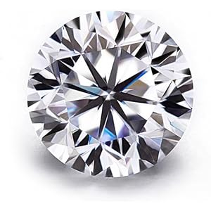 Ginlee 1-5 Carats Moissanite Loose Gemstone D Colorless VVS1 Clarity Excellent Round Cut with GRA Certificate for Ring Earrin