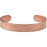 Handmade Pure Copper Bracelet for Women and Men - Thickest Copper Bracelet for Pain Relief and Stress Relief - Adjustable Carved Copper Bracelets to Fit many Size Wrist -The most ideal thickness, with a thickness of 2 mm, easy to shape.
