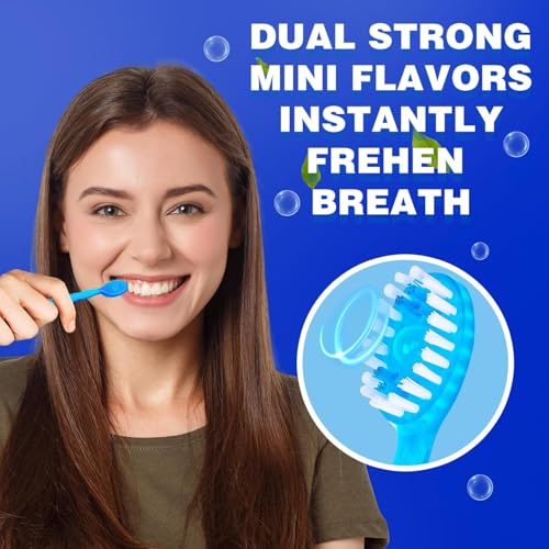 YOOJ® 26 Pcs Toothbrush & Floss, Mini Toothbrushes with Toothpaste, All in One Oral Care on The Go, 5 in 1 Mini Brush, Toothpaste and Floss, Disposable Travel Toothbrush Set