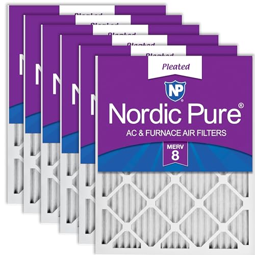 Nordic Pure 14x30x1 MERV 8 Pleated AC Furnace Air Filters 6 Pack