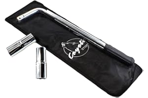 Wheel Accessories Parts Extendable Telescoping Lug Wrench Wheel Wrench with CR-V Chrome Vanadium Sockets Long Thin Wall Socket Sizes 17mm 19mm 3/4" 21mm 3/16” 23mm 7/8” fit virtually all vehicles