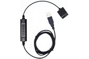 BEIBEIHE Male-USB to Female-RJ9 Adapter Cable - for Computer and RJ9 Headset(Compatible with Snom Fanvil Yealink Avaya Nortel Polycom NEC Mitel Shoretel Toshiba IP Phones) (1Pack)