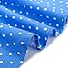 Anni Coco Women's 1950s Hepburn Vintage Swing Dresses With Ribbon Belt Blue & Small White Polka Dots Small