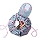 Drawstring makeup bag,lazy cosmetic bag, Waterproof Makeup Storage Organizer Perfect for Women&Girls,Gray Flamingo