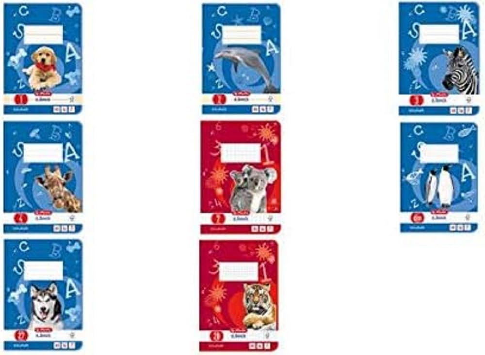 Herlitz 3320405 A5 booklets, 16 sheets, 04 lines, mixed FSC