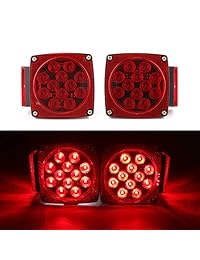 CZC AUTO   Kit de luz trasera de remolque sumergible de 12 V LED para remolque de menos de 80 pulgadas RV Marine (kit exclusivo de luz de remolque)