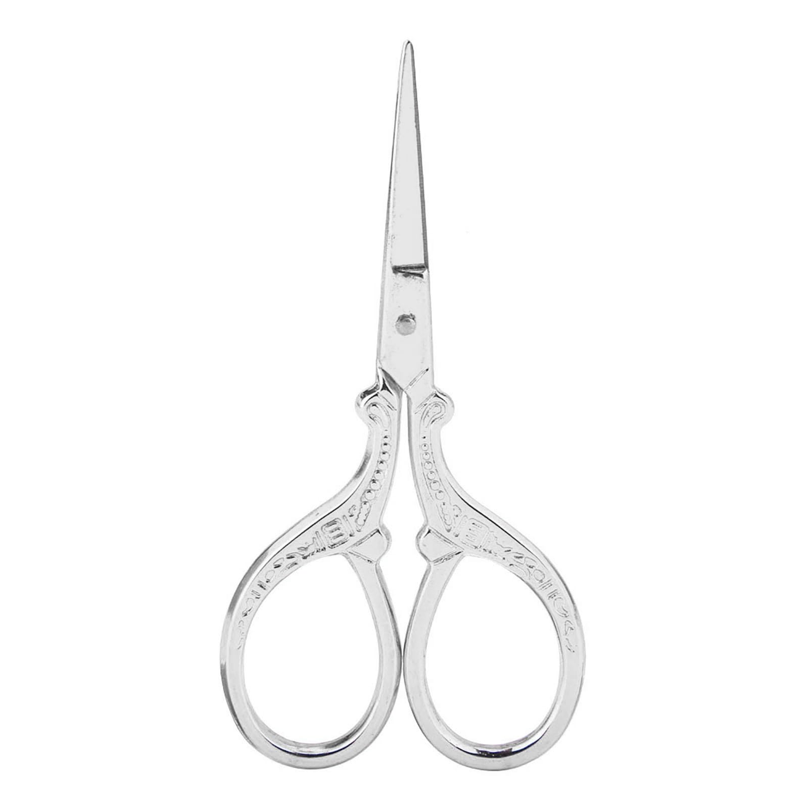 Vintage Craft Shears, DIY Cross-Stitch Sewing Shears, Small Sewing Shears, Dresser Embroidery Scissor Tool(Silver)