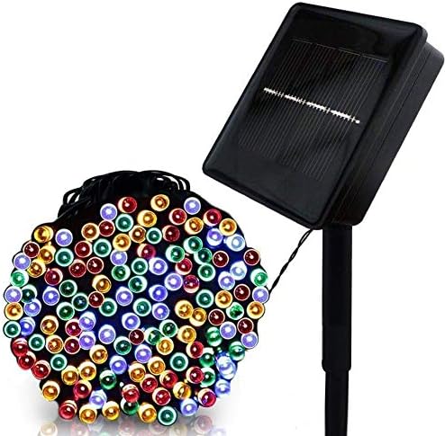 Prolight Waterproof Multicolor Christmas Lamp Solar String Lights 40ft 100 LED Decorative Light for Outdoor Indoor Garden Patio Party Xmas Tree Decorations