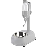 Chazcool Pet Water Dispenser, 2 in 1 500ml Standing Water Dispenser | Dog Water Bottle Dispenser, Multifunctional Detachable Height with Stand for Dogs Cats