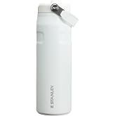 STANLEY IceFlow Flip Straw 2.0 Bottle, 24 oz, Frost | Easy Carry Handle | Twist On Lid and Flip Up Straw | Lightweight Water Bottle | Insulated Stainless Steel | BPA-Free