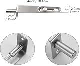 ZEWENWENHUA 2 Pack 4 Inch Flush Stainless Steel Door Bolt Security Latch view 2